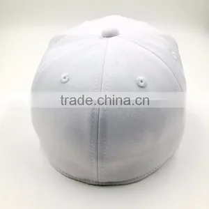 White Color 100% Cotton Twill Blank Baseball Cap thumbnail-4