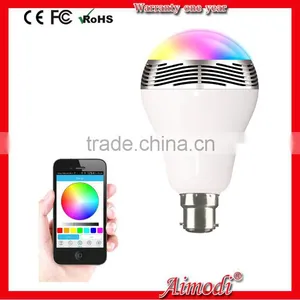2015 New LED Bulb Type E27/B22 Smart Led Bulb Bluetooth Speaker thumbnail-2