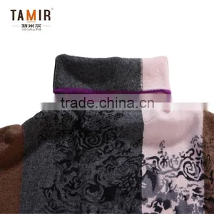 Ladies Cashmere Latest Design Winter Sweater, Ladies Contrast Color High Neck Sweater thumbnail-3