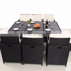 Weatherproof and Fireproof Cheap 11 PCS pe Rattan Furniture thumbnail-3