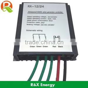 Upgraded Wind Charge Controller for 100-600w Wind Turbine Generator, Waterproof Wind Regulator 12V/24V Auto Distinguish thumbnail-1
