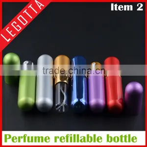 Portable Empty Aluminum Beautiful 5ml Refillable Metal Perfume Bottle in Stock thumbnail-3