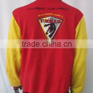 High Quality Cotton Fashionable Printed Embroidery Printing Custom Baseball Jackets thumbnail-2
