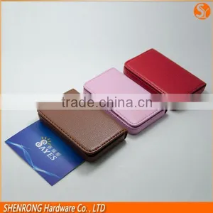 Chinese-style Elegant Cow Leather Card Holder for Business/credit Card thumbnail-1