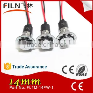 Metal 14mm Single Led Light IP67 12v 24v Indicator Lamp With Oil Symbol for Car thumbnail-1