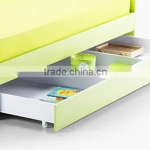 Queen Bunk Cheap Price Children Bedroom Furniture In Green Color thumbnail-6