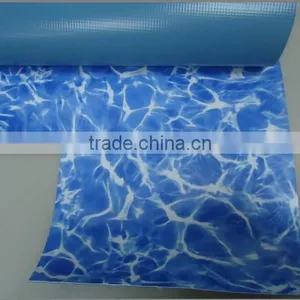 Customized Size Blue and Mosaic In-ground Vinyl Pool Liner thumbnail-4