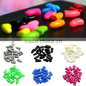Soft 20 PCS Nail Covers Caps Claw Caps Paw Covers for Cat Pet Kitten With Glue thumbnail-1