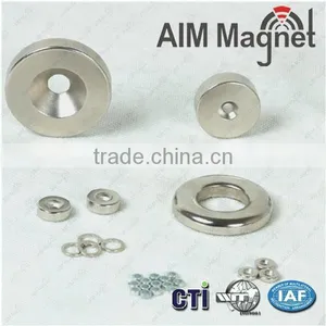 Countersunk Magnet 30 x 10 mm Hole 6 mm Rare Earth Neo Neodymium Neodymium Magnet Cylinder 6mm thumbnail-1