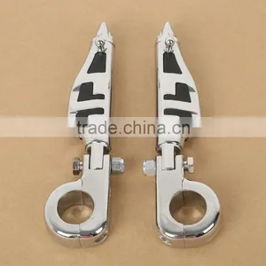 1.25" Engine Guards Male Mount Stiletto Style Footpegs & Mounts For Honda Yamaha thumbnail-4
