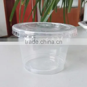 Milky White Mini Disposable Plastic Dessert Cup With Cover thumbnail-4