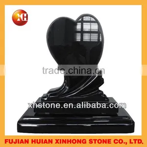 Top Quality Black and Red Heart Shaped Tombstone thumbnail-3