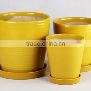 Light Weight Small Ceramic Flower Pots for Small Plant thumbnail-3