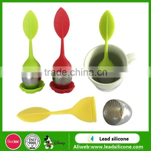 LFGB And FDA Certification Pear Shape Food Grade Silicone Tea Infusers thumbnail-6