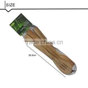 Asian Kitchen 12-inch Bamboo Stir Fry Spatula, Set of Three thumbnail-3
