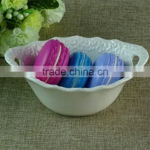 Hot Sale White Ceramic Bread/Fruit Basket For Home Use thumbnail-1