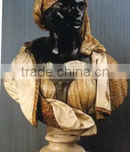 Custom African Style Hand Carved Sculpture Marble Bust for Sale thumbnail-5