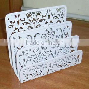 Flower Carved Metal Document Tray/ File Holder thumbnail-1