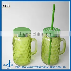 Faceted Circleware Wonderful Time Green Glass Cold Drink Mug thumbnail-1
