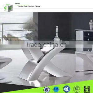 X01 X Shape Top Heavy-duty Stainless Steel Dining Table Base and Chairs thumbnail-1