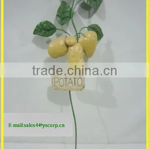 YS2015A218 Spring Fruit Series Peach Apple Pearl Watermelon Orange Wrought Iron Garden Stake thumbnail-3
