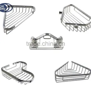 Simple Style Hanging Bathroom Shower Rack With Soap Dish thumbnail-1