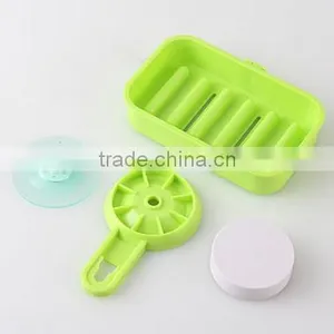Vacuum Suction Cup Kitchen and Bathroom Plastic Single Layer Shelf/holder/soap Frame thumbnail-2