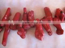 Wholesale 16" 15-40mm Irregular Natural Loose Red Coral Beads Strand thumbnail-1
