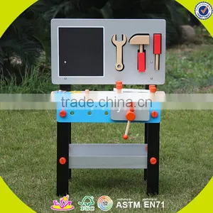 2017 Wholesale Kids Wooden Tool Table New Design Baby Wooden Tool Table Cheap Children Wooden Tool Table W03D070 thumbnail-2