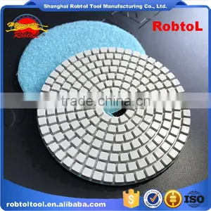 3" 100# Diamond Polishing Pads Hook and Loop Flexible Marble Granite Concrete Stone Wet Dry Grinding Floor Disc thumbnail-6