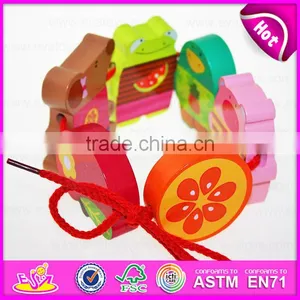 2015 Wooden Happy Threading Toys for Kids,Children DIY Hand Threading Toy,Threading Educational Kids Wooden Blocks Toy W11E041 thumbnail-2