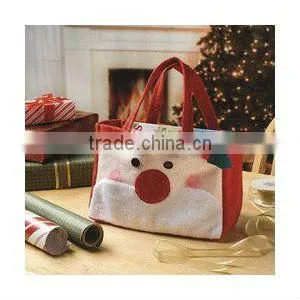 Santa Felt Tote, Christmas, Handbags,Holiday(TM-FELT-1302) thumbnail-1