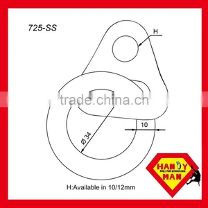 725-SS Rock Climbing Hanger With Ring thumbnail-4