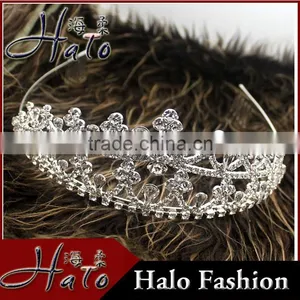 Rhinestone Bridal Headband Jewelry Cheap Women Wedding Tiaras Halo H172-062 thumbnail-1