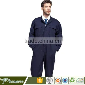 Solid Color Cotton Worker Overall Coverall thumbnail-3