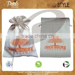 Cotton Drawstring Pouch With Screen Printed Logo thumbnail-1