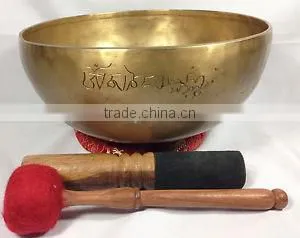 High Quality Pin Hand Carving Buddha Meditation Tibetan Singing Bowl thumbnail-1