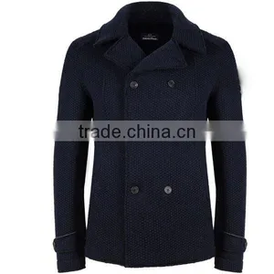 China Manufacturer Men' Clothing Apparel Winter Wool Mens Pea Coat thumbnail-4
