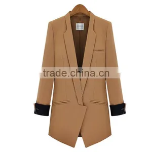 2015 New Model Ladies Elegant Good Quality Classic Look Office Wear Workwear Jacket With Half Sleeve thumbnail-2
