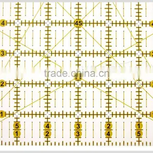 Kearing High Quality China Manufacture Easy Cutting Acrylic Patchwork Quilting Rulers 12 '' * 6 '' for Fashion Design #KPR1206 thumbnail-1