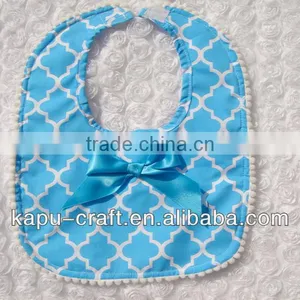 New Style Quatrefoil Baby Bibs With Bow thumbnail-1