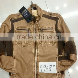 NEWEST TOP FASHION MEN WINTER PU JACKET WITH HOOD thumbnail-4