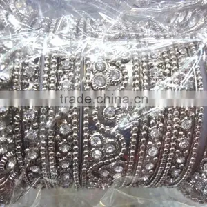 Antique Gold Finish Bridal Set,Indian Bridal Bangles Bracelet,Fashion Bangle Sets thumbnail-2