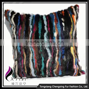 CX-D-15C Latest Design Genuine Mink Fur Pillow/Cushion Cover thumbnail-1