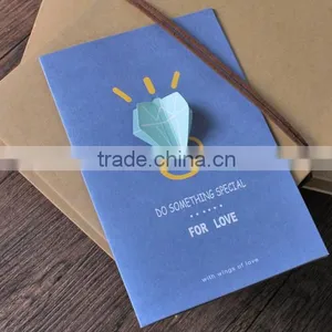 Wholesale Loving Heart Invitation Card Paper Wedding Card for New Year Gift 2017 thumbnail-3