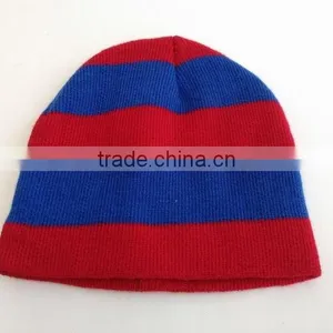 Irregular Stripe Warm Acrylic Knitted Hat thumbnail-5