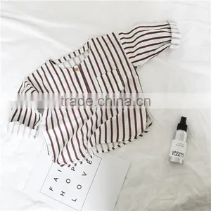 2017 Wholesale Boys Striped Shirt Cotton Summer Boys Blouses 1-6 Years thumbnail-1