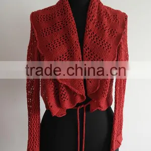 Fashion Ladies Crochet Loose Knitted Poncho Cardigan thumbnail-1