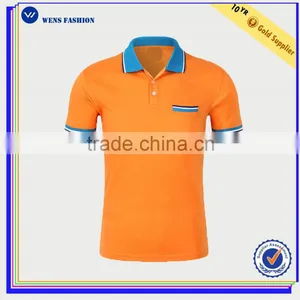Custom T Shirts For Men With Collar Short Sleeve Dry Fit Polo Shirts 100% Cotton thumbnail-1