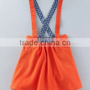 2017 Fashion Wholesale New Design Baby Girl Suspender Skirt Schoolgirl Kids Costume Dress Baby Clothing thumbnail-4